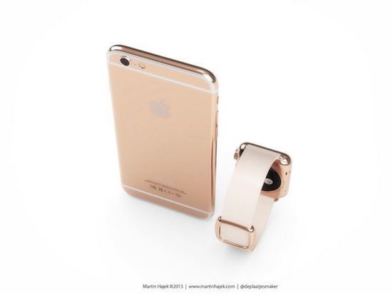 玫瑰金iPhone6s首曝光，搭配AppleWatch