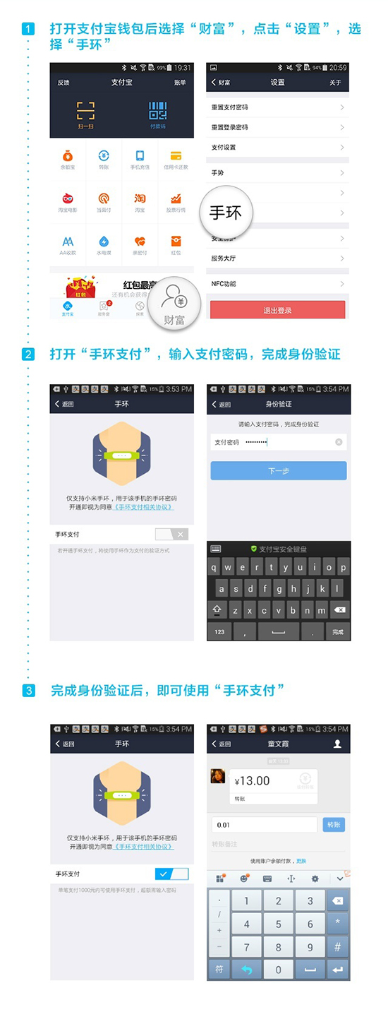 手環(huán)新玩法！小米支付寶打造免密秒付功能