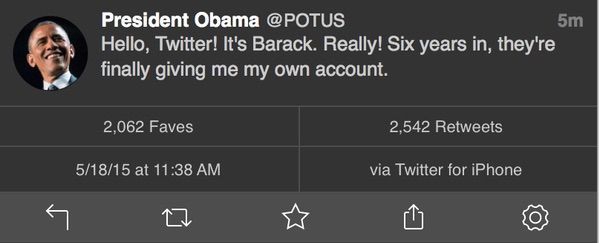 奧巴馬開推特了，原來他也用iPhone