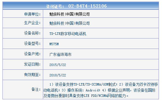 這就是MX5？魅族神秘新機現(xiàn)身工信部