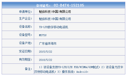 這就是MX5？魅族神秘新機現(xiàn)身工信部