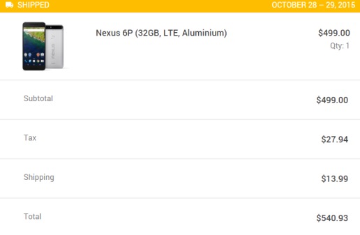 終于等到你！消息稱Nexus 6P已經(jīng)發(fā)貨