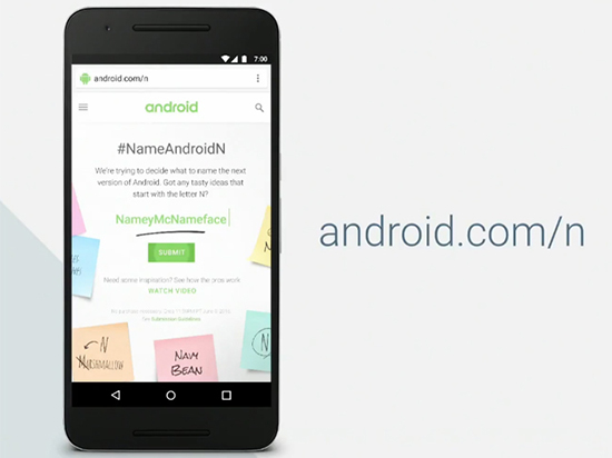 谷歌正式發(fā)布Android N：叫什么甜品由你來決定！
