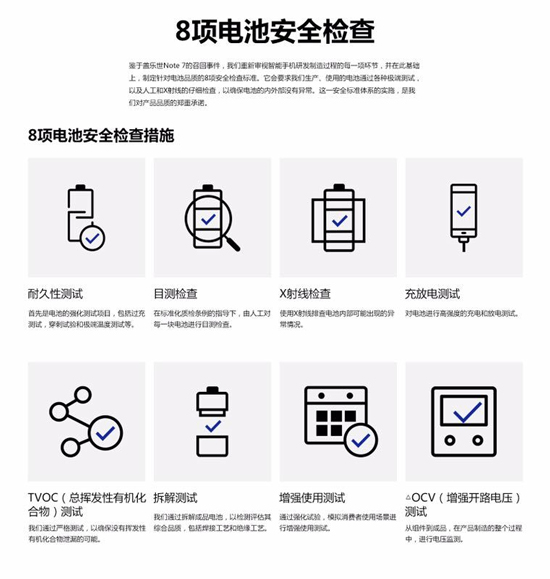 為避免Note7情況在S8中發(fā)生 三星專門推出8項(xiàng)電池檢查措施